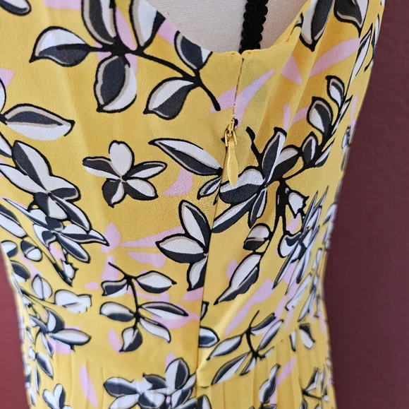 Banana Republic Yellow Floral Midi Dress - Picture 5 of 9